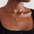 Love Knot Necklace for Women, Dainty Trendy Cute Necklace,14K Gold Plated Infinity Pendant Necklaces,Gold Charm Choker Necklace,Layered Simple Gold Necklace for Women,Unique Jewelry Small Gift for Women ﻿